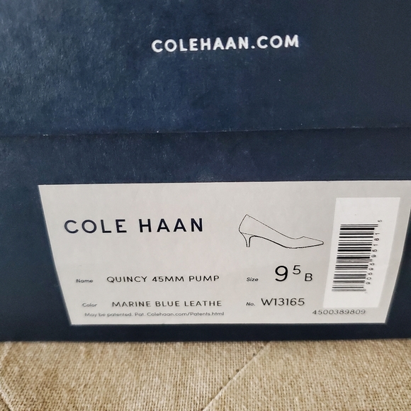 Cole Haan Quincy 45 mm pump 9.5 7.5 marine blue - Picture 2 of 10